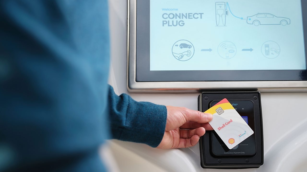 Electric charging points for card