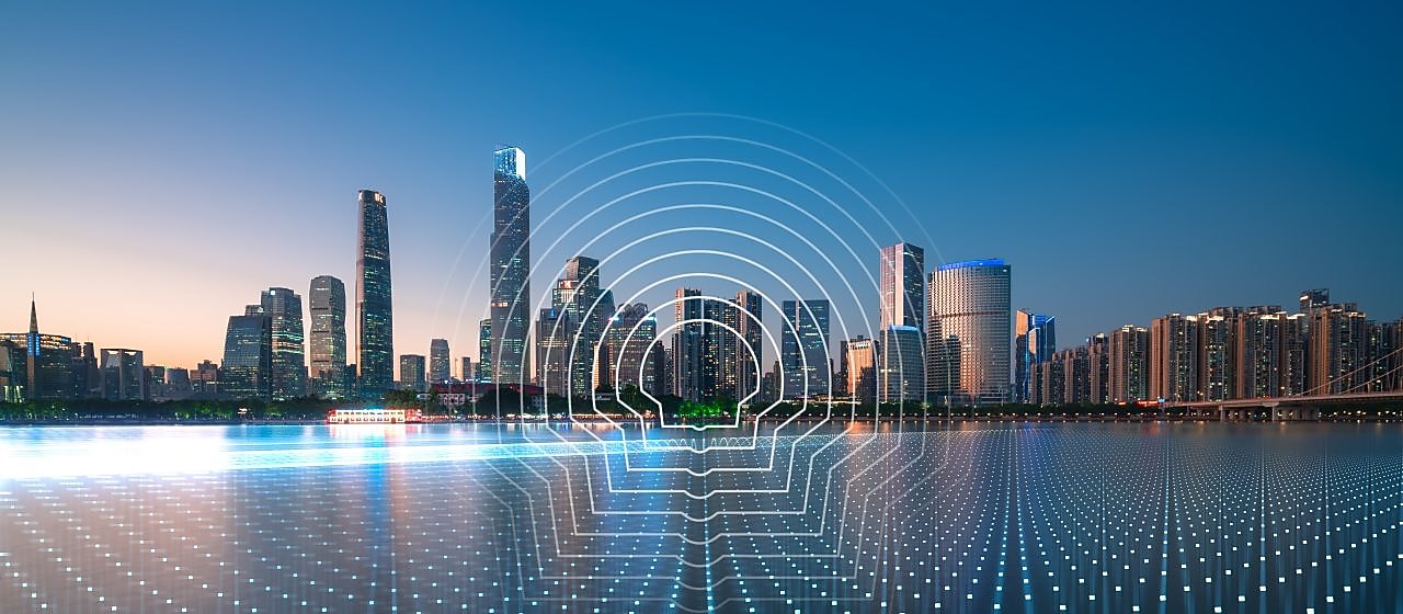 Futuristic cityscape pecten