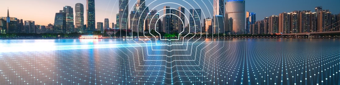 Futuristic cityscape pecten