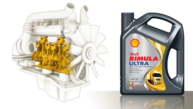 Huiles moteur Shell Rimula pour poids lourds et grand rendement