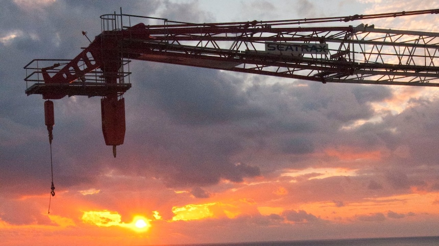 Plateforme flottante en mer dans le golfe du Mexique, 2014
