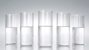 GTL liquid products in glass tube