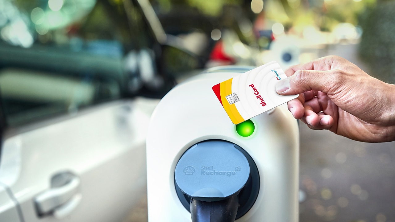 shell card with an AC charge point
