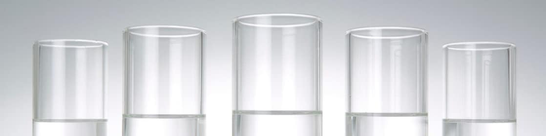 GTL liquid products in glass tube