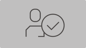 Personne avec l’icône de coche