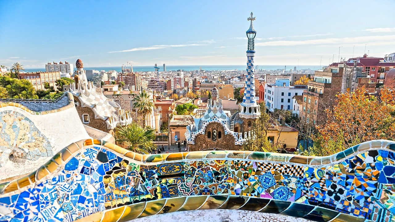 Parc Güell à Barcelone, en Espagne