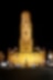 Vue de face de la cathédrale de Bruges de nuit