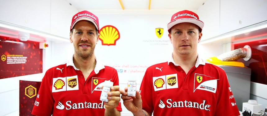 Sebastian Vettel et Kimi Raikkonen assurent la promotion de Shell V-Power