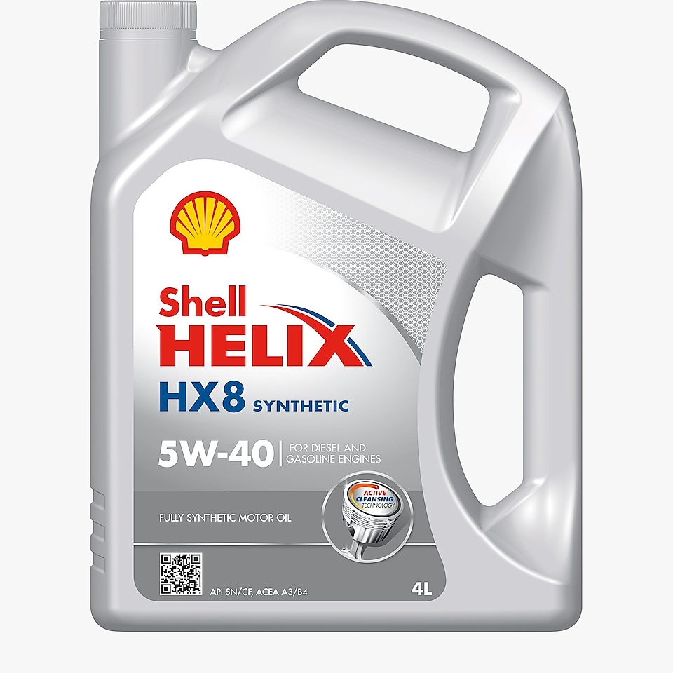 Packshot Shell Helix HX8 synthétique 5W-40