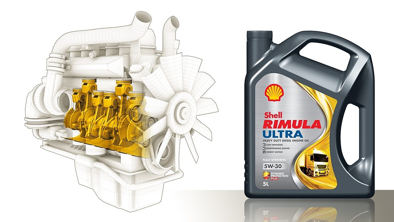 Huiles moteur Shell Rimula pour poids lourds et grand rendement